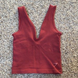 Gymshark tank top. Size XSmall. Red. Ribbed Never worn